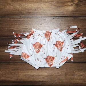 Infant Cow Head Shorts W/Fringe on Sides 90 (2T)